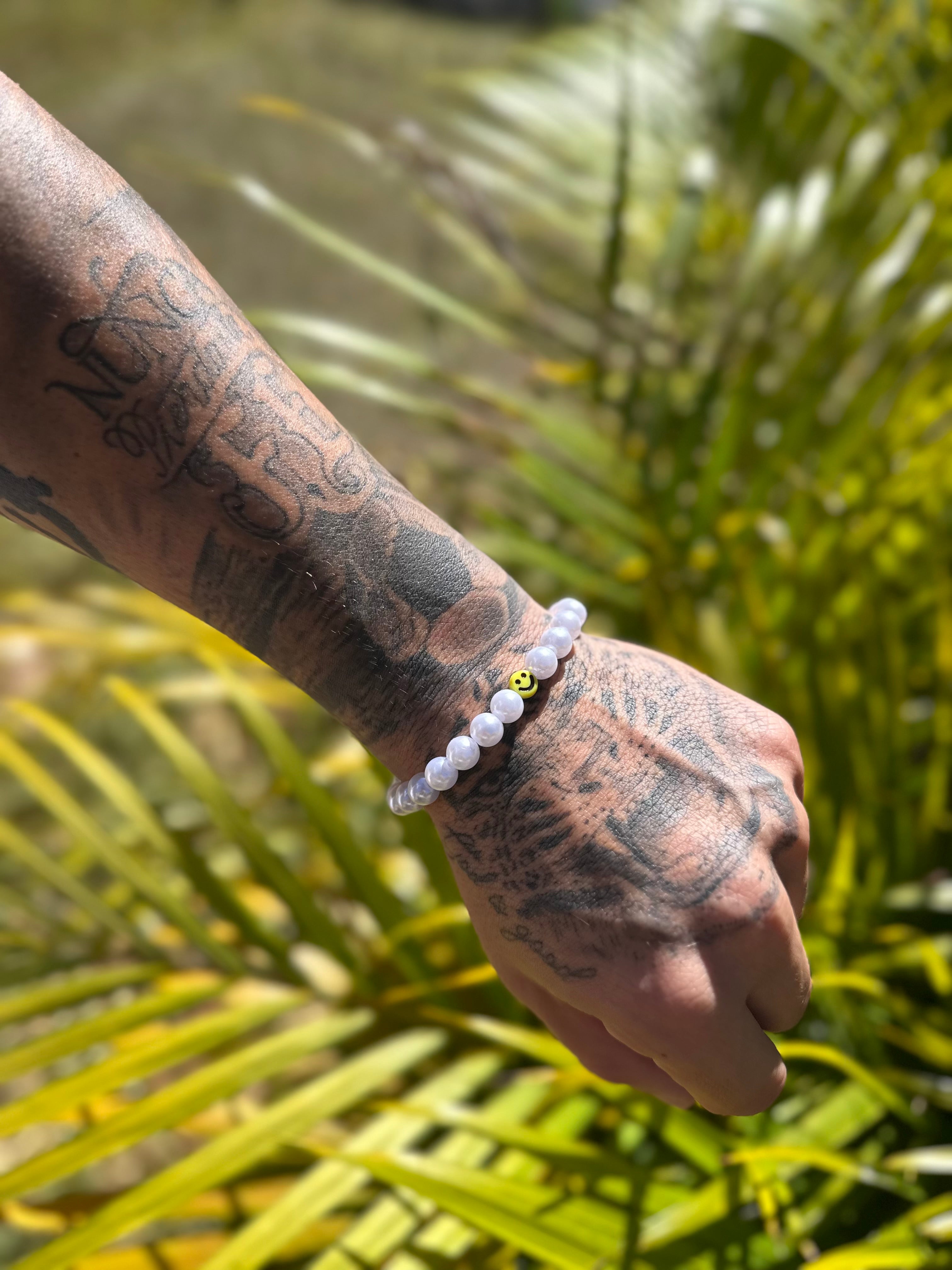 Pulseira Pérola Lisa Branca Smile