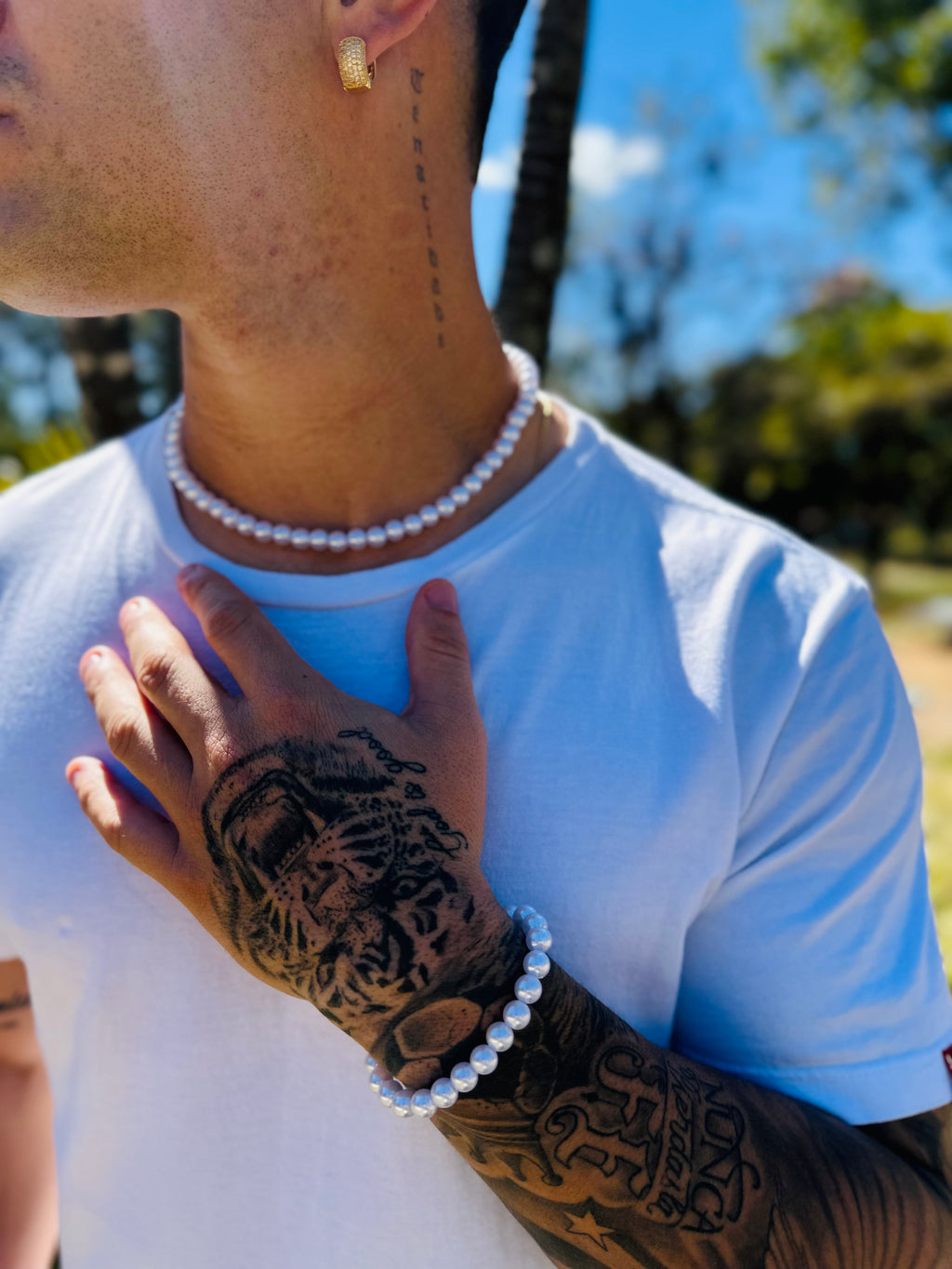 Pulseira Pérola Lisa Branca