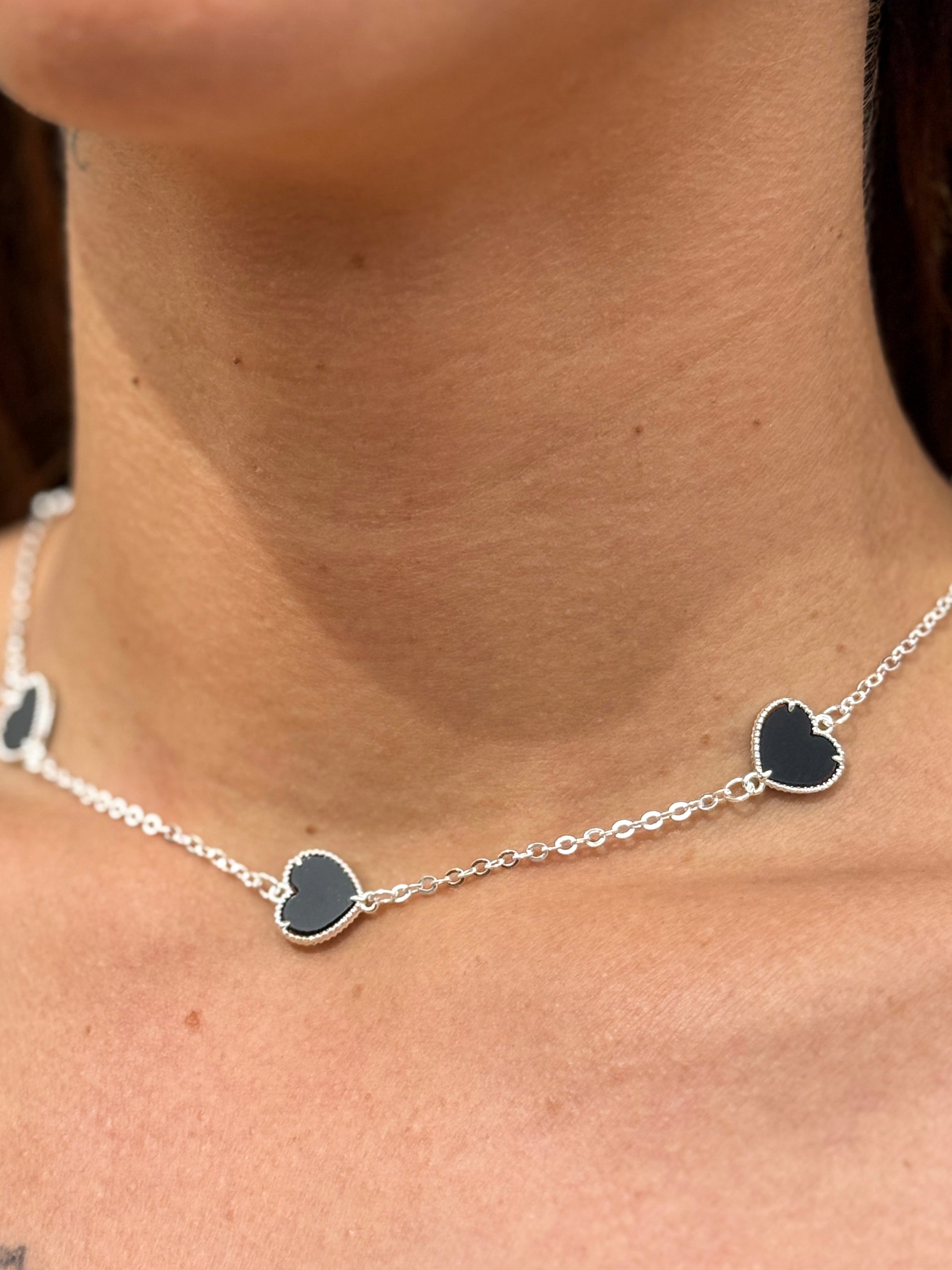 Colar Coração Madre Pérola banhado a Prata