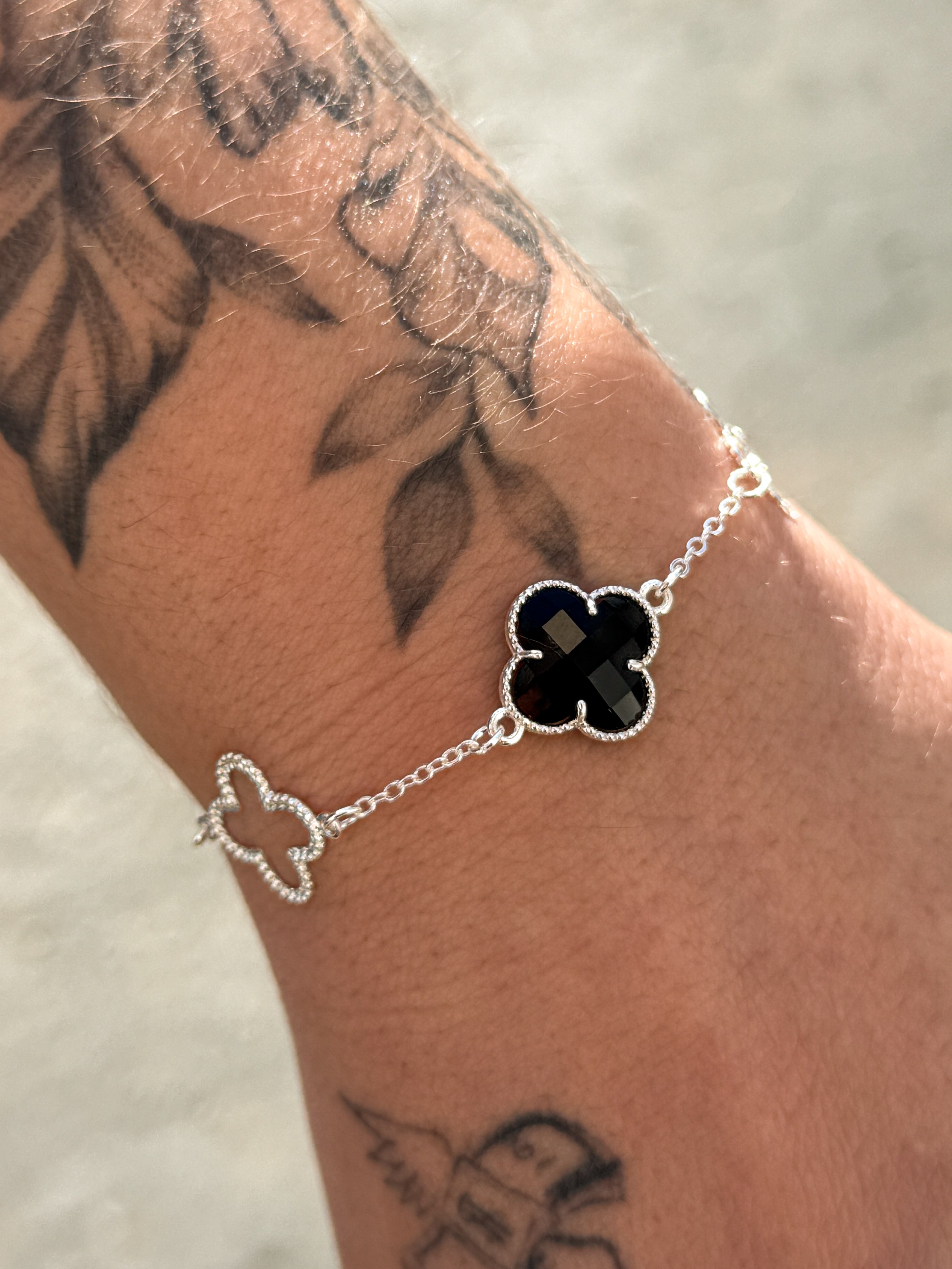 Pulseira Trevo banhado a Prata