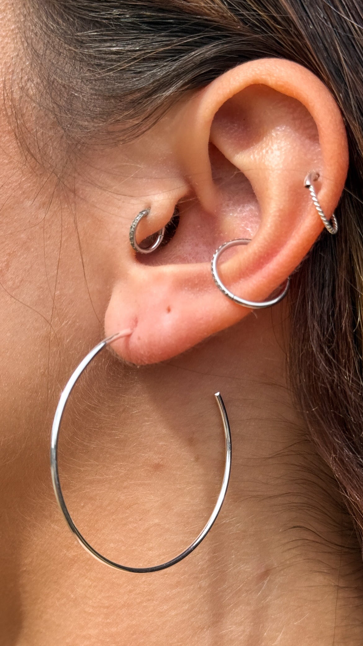 Brinco Argola banhado a Prata