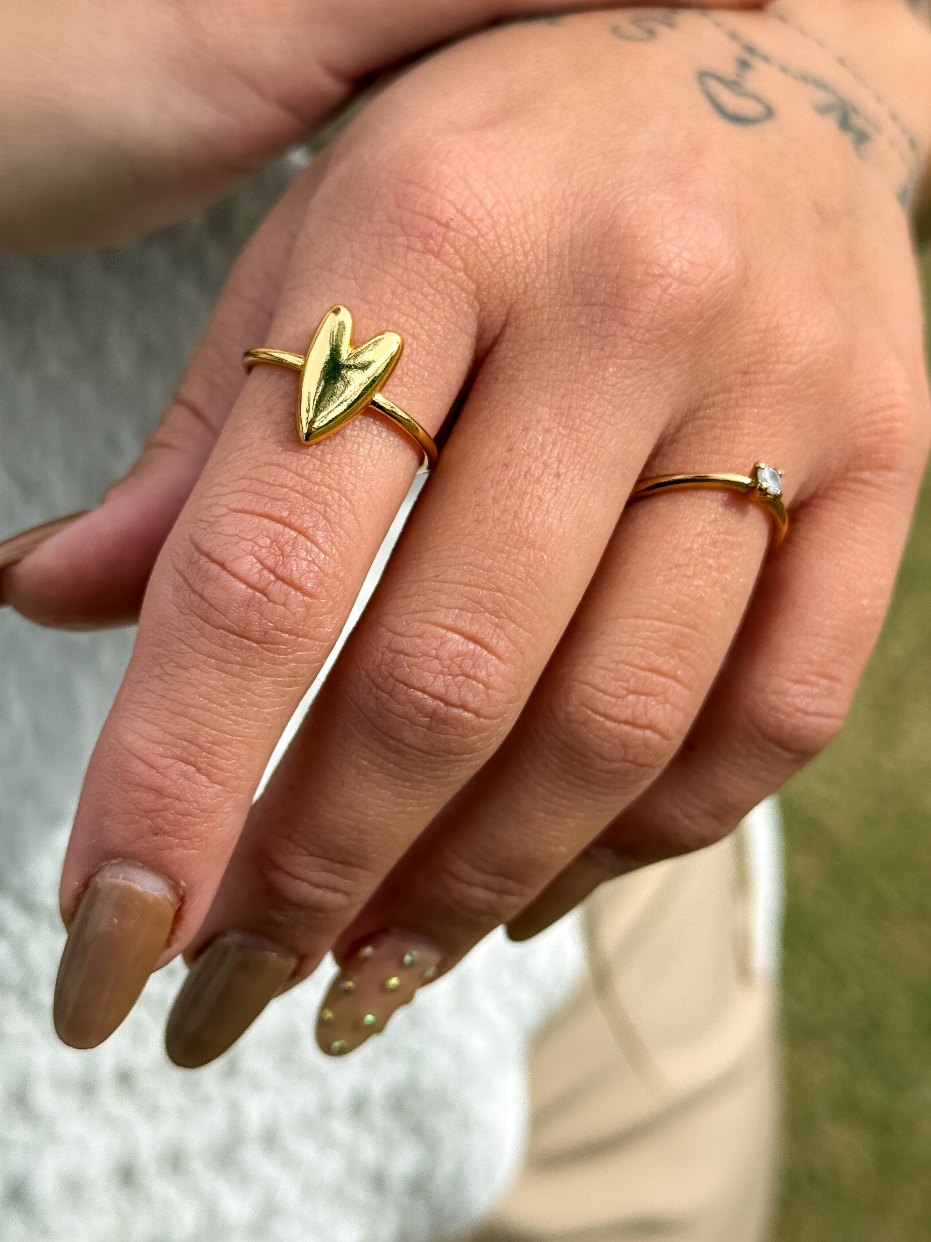 Anel Zirconia banhado a Ouro 18k