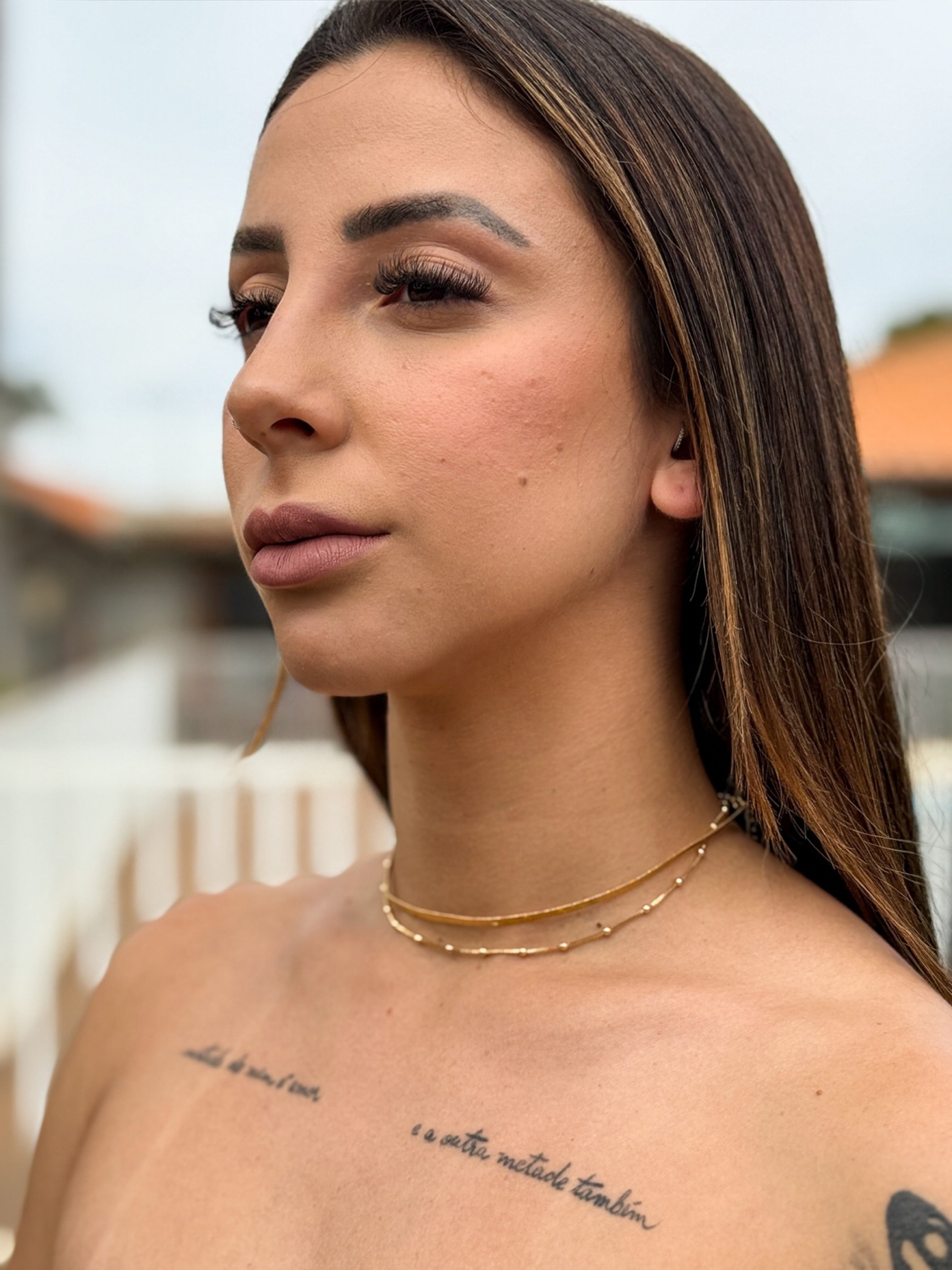 Colar Veneziana Bolinha banhado a Ouro 18k